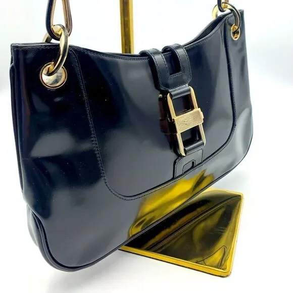 Auth Vtg GUCCI Black Patent Leather Jackie Bag - Picture 3 of 16